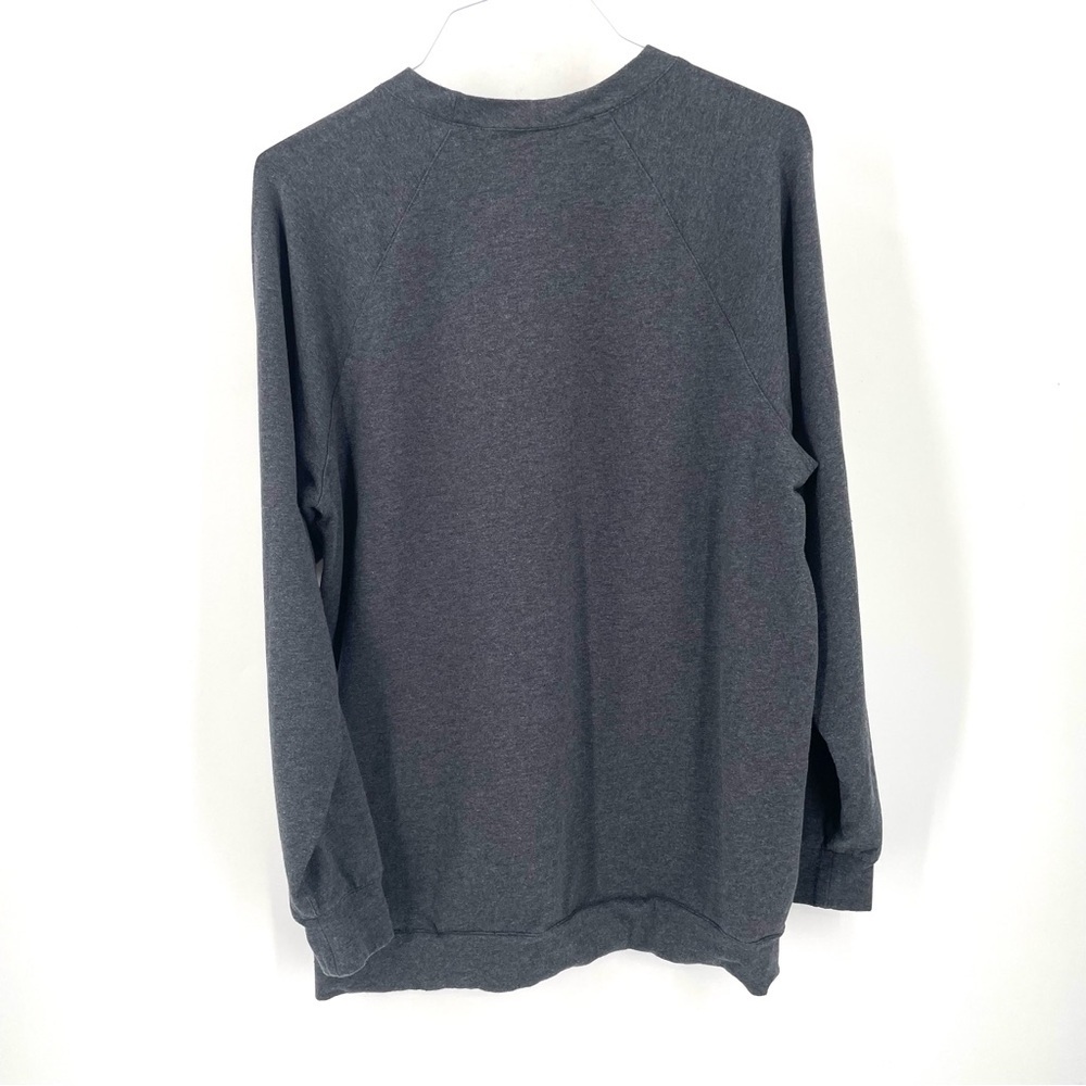 Norma Kamali Oversized Crewneck Long Sleeve Gray Lounge Tunic Cotton Sweatshirt - Picture 5 of 8